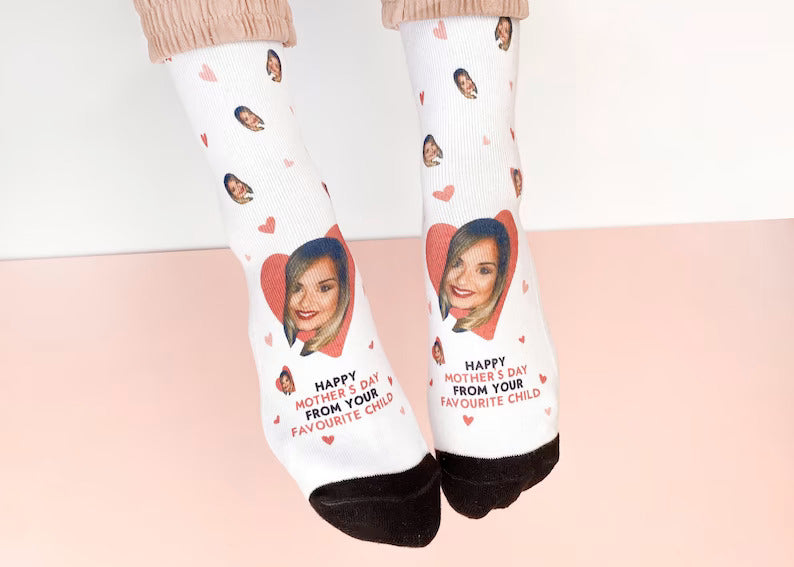 Personalised Photo Socks Mother's Day Gift for Mum