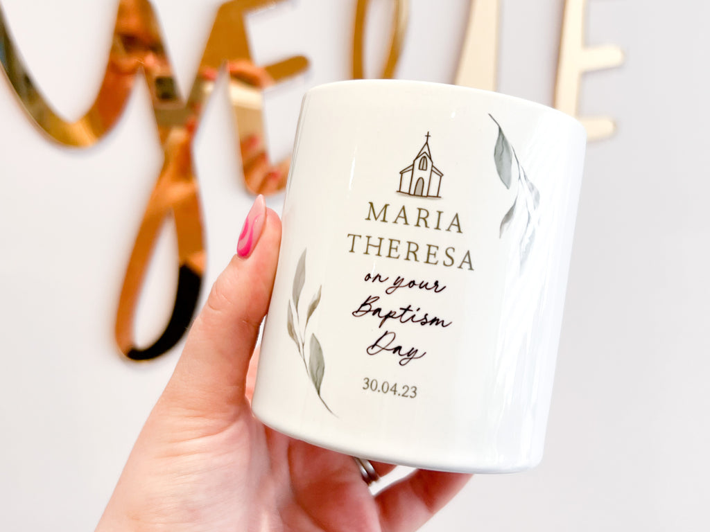 Personalised money box Baptism gift