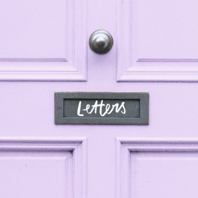 “Letters” letterbox decal
