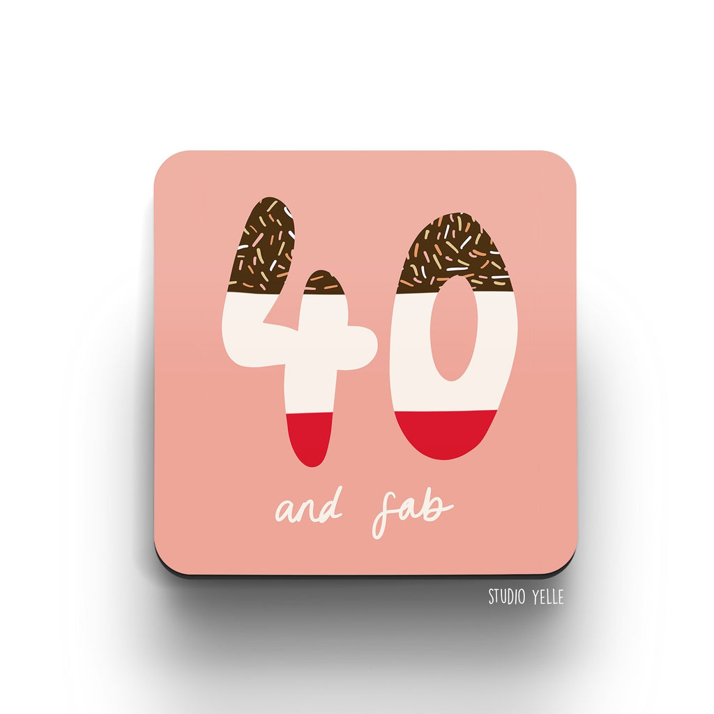 40th Birthday Coaster - Studio Yelle