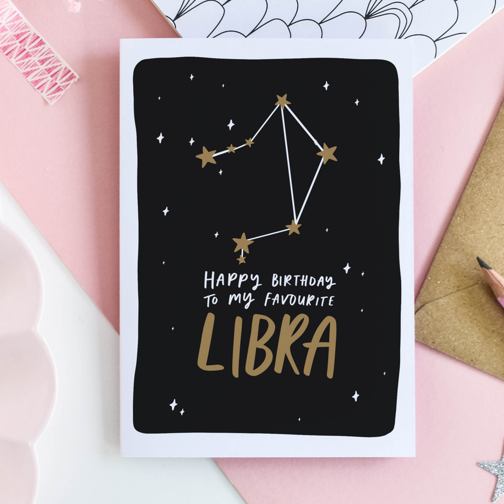 Libra birthday card