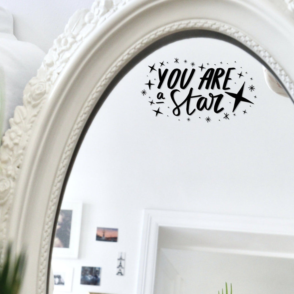 You Are A Star Positive Affirmation Mirror Decal