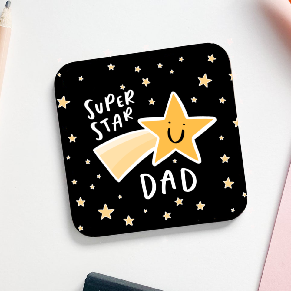 Superstar Dad Coaster Gift For Dad