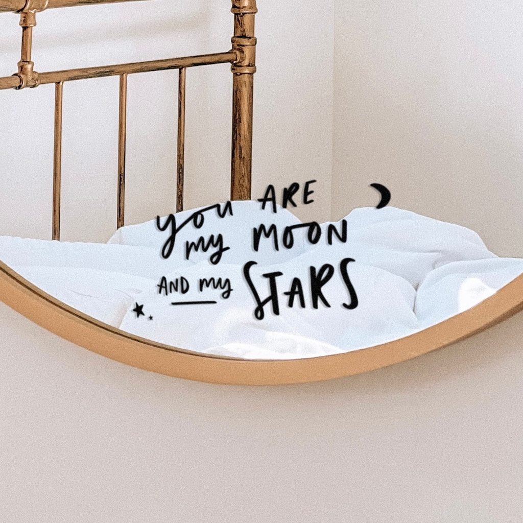 you are my moon and my stars vinyl mirror decal 
