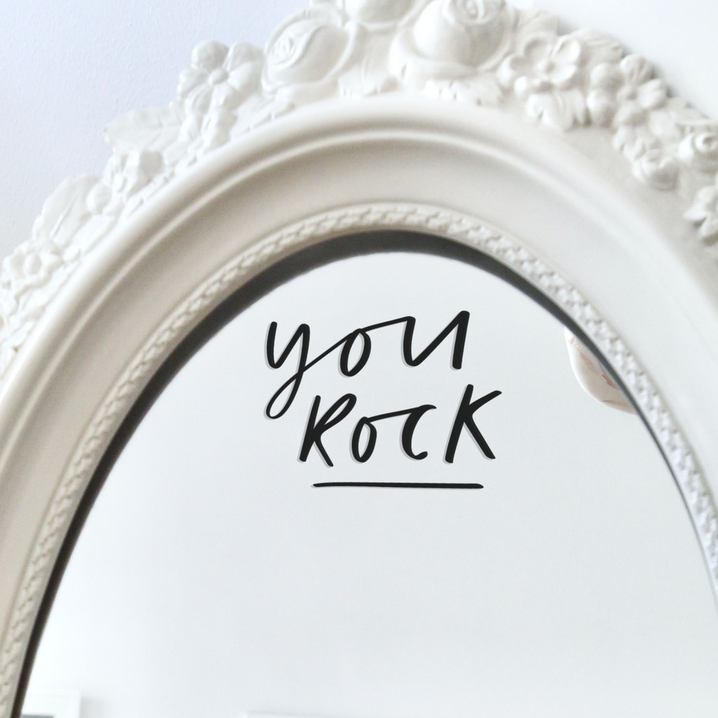 You Rock mirror decal gift for friend