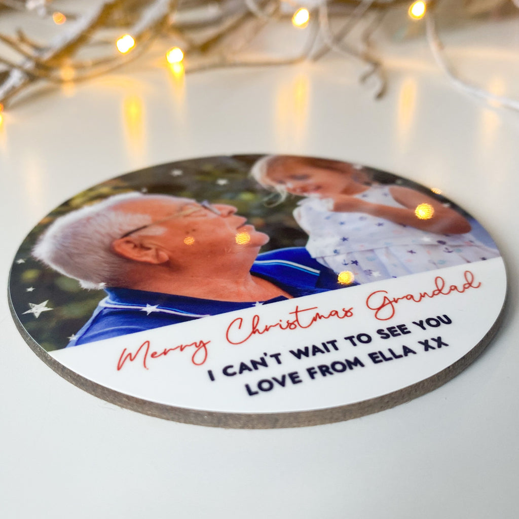 Personalised Photo Coaster Christmas Gift Keepsake