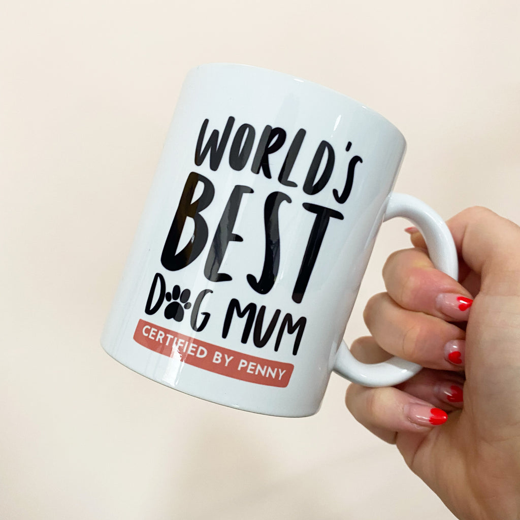 Personalised World's Best Dog Mum Mug Dog Owner Gift