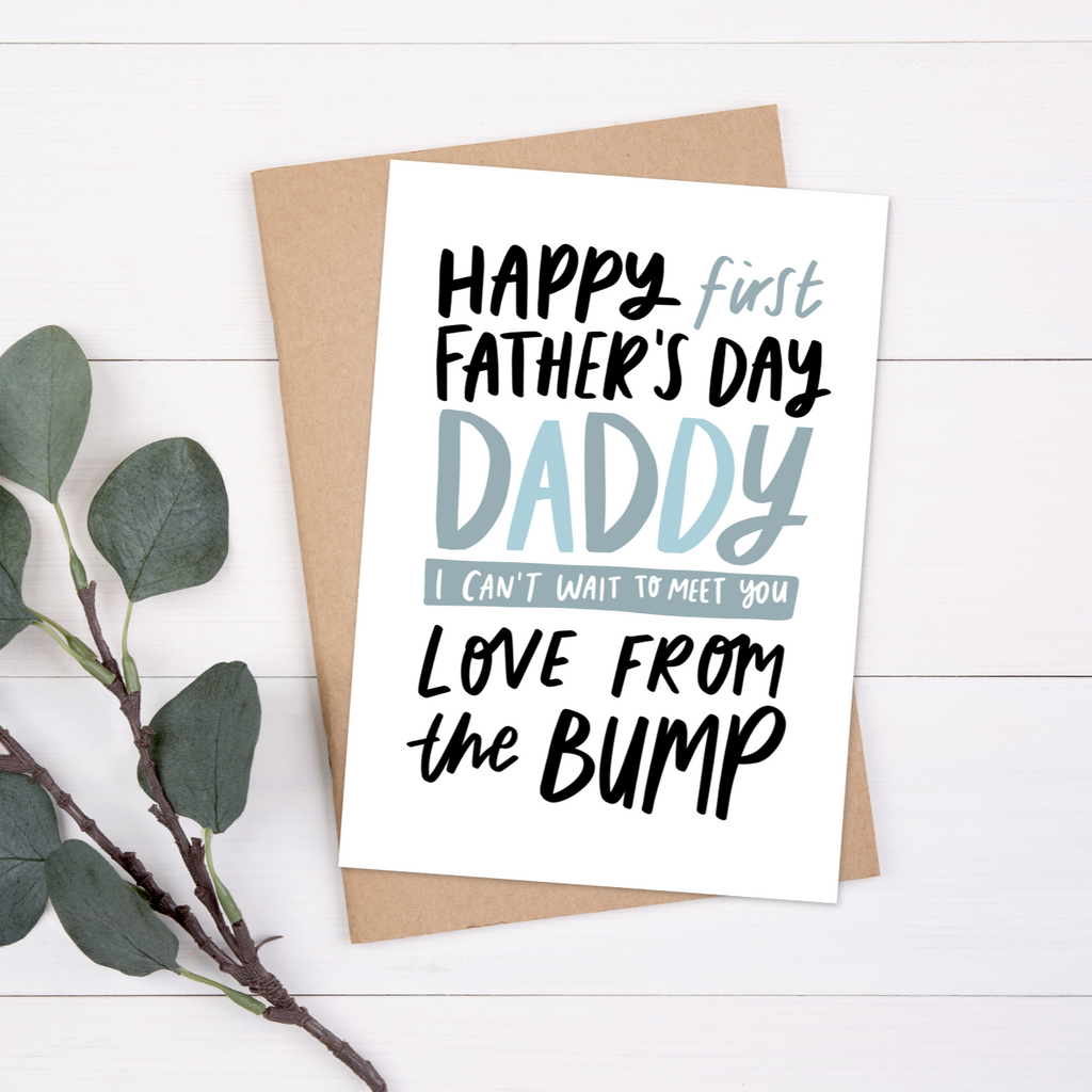 Happy Father's Day Daddy Card For Dad From The Bump
