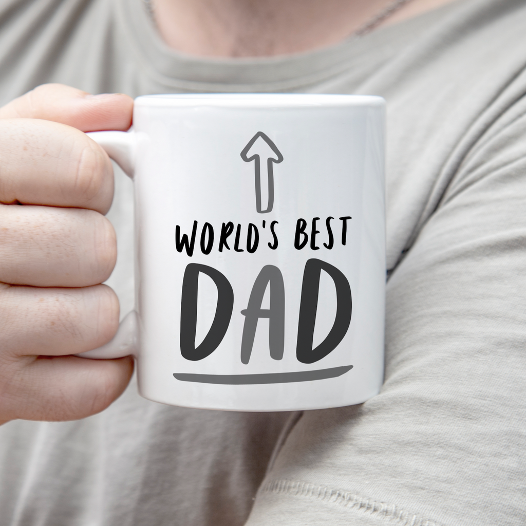 11oz Ceramic Mug reading "World's Best Dad" gift for dad
