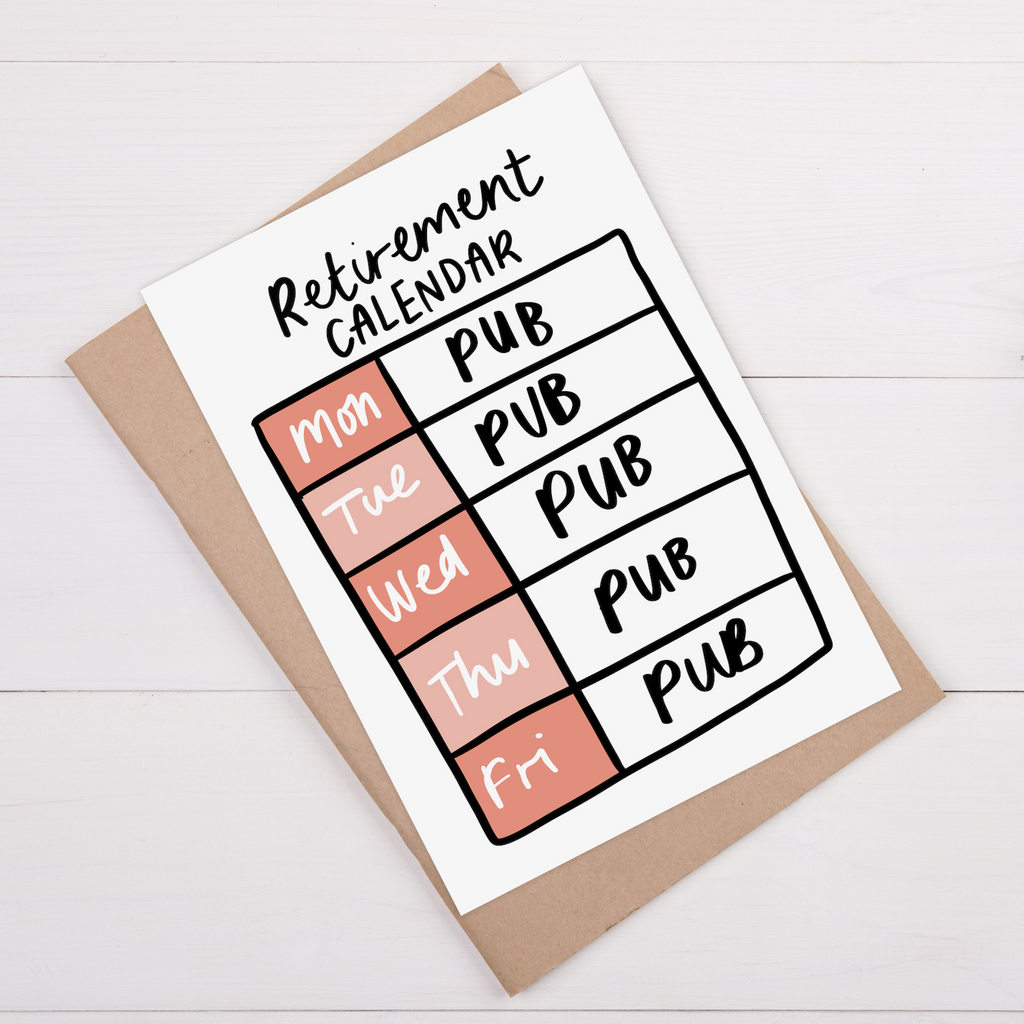 Funny retirement greeting card for pub lover
