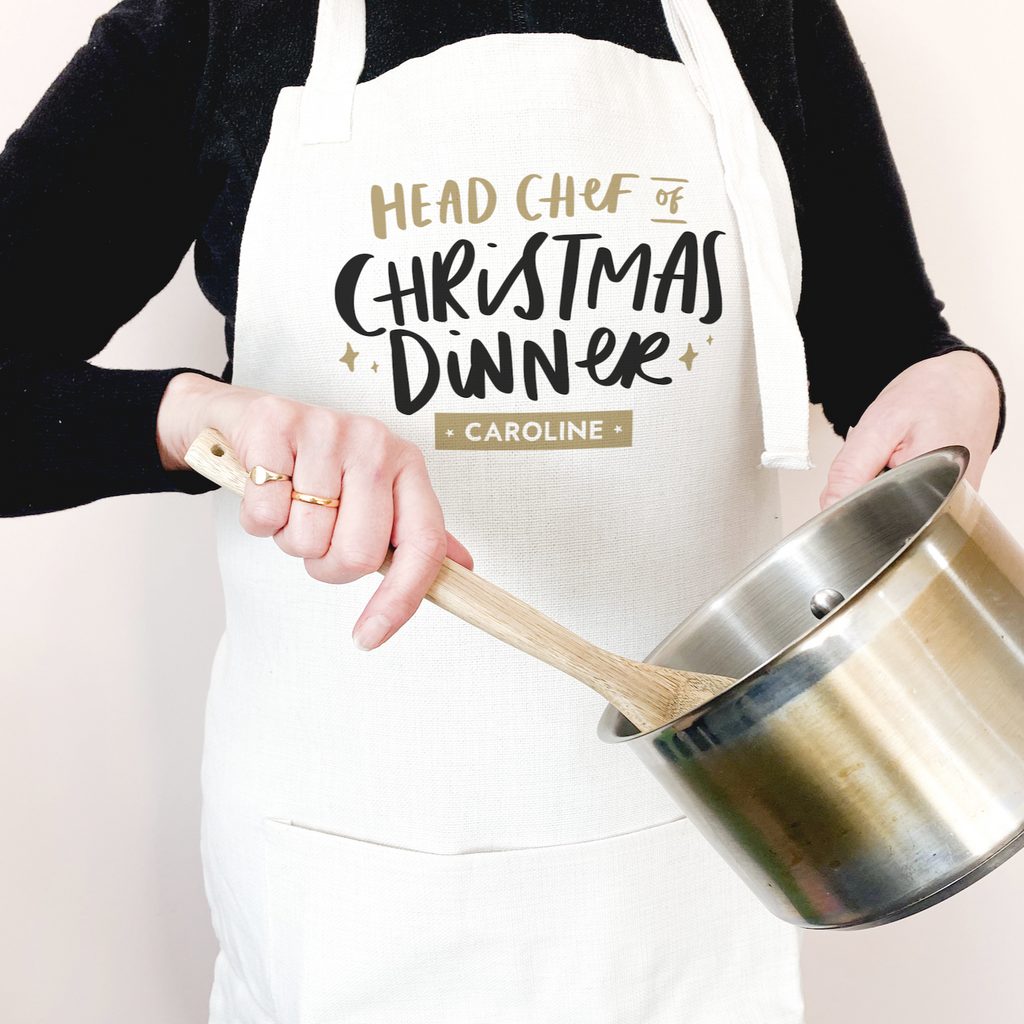 Personalised Head Chef of Christmas Dinner apron