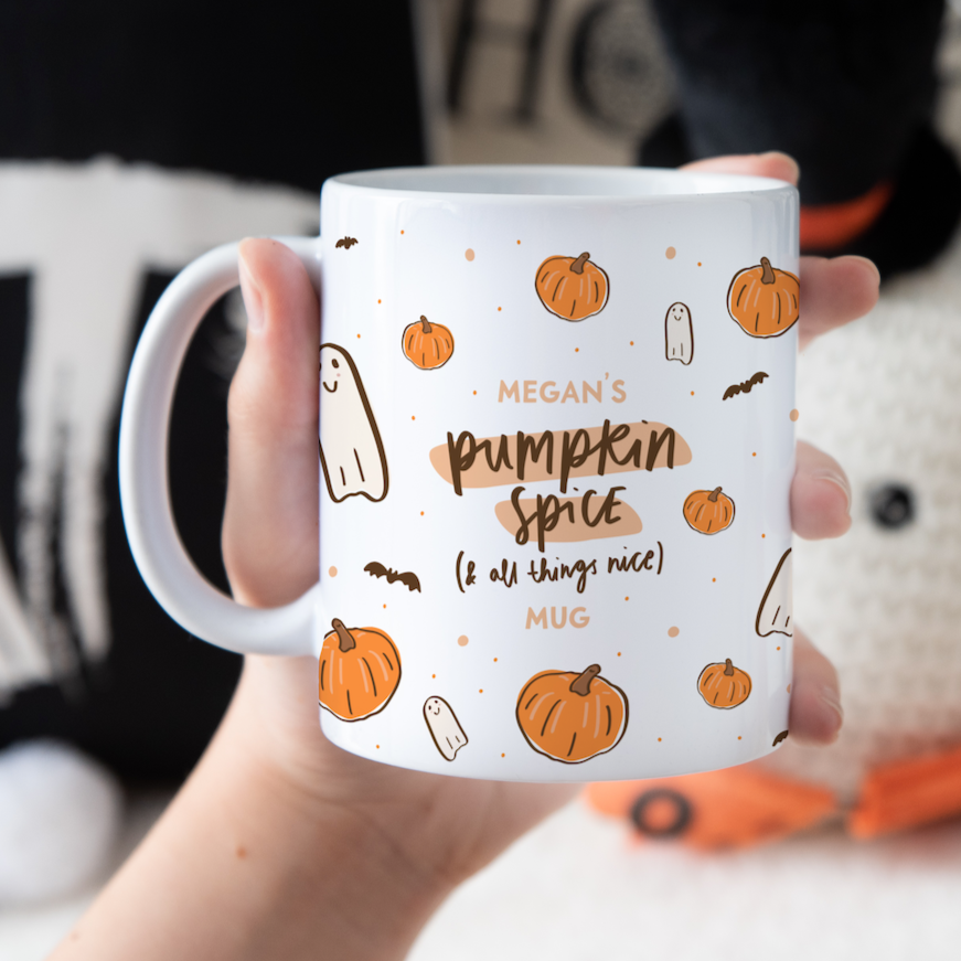 Personalised Pumpkin Spice & All Things Nice Mug Halloween Gift