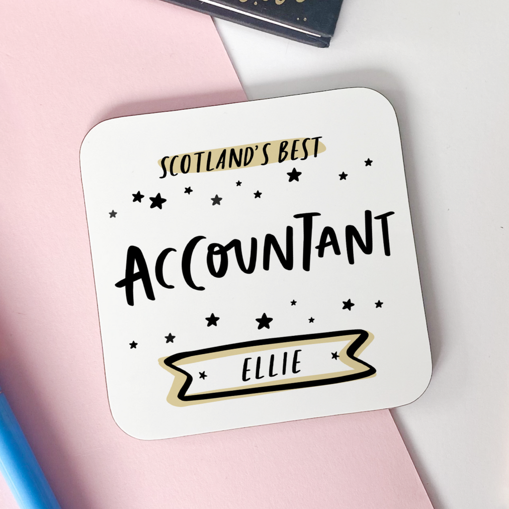 Personalised Coaster Best Accountant Gift