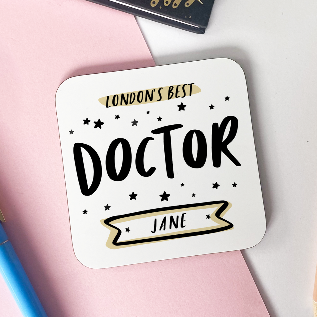 Personalised Coaster Best Doctor Gift