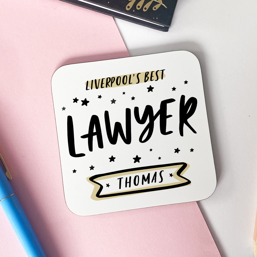 Personalised Coaster Best Lawyer Gift