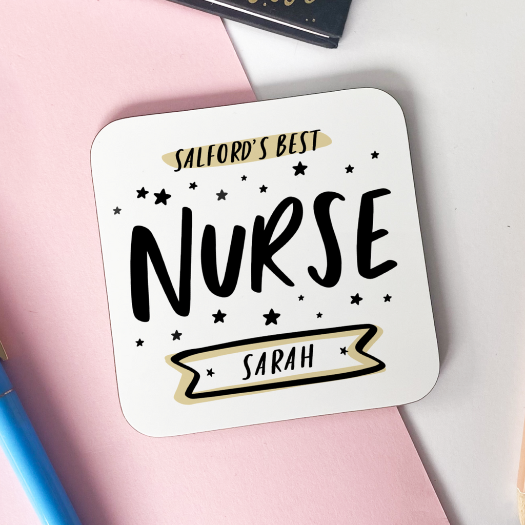 Personalised Coaster Best Nurse Gift