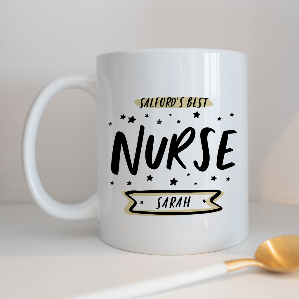 11oz ceramic personalised mug Best Nurse gift