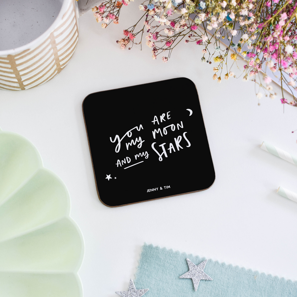 "You Are My Moon And My Stars" Personalised Coaster