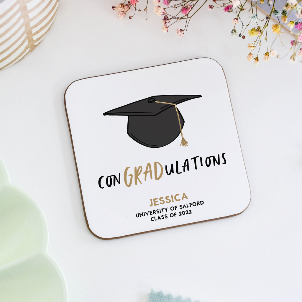 Personalised coaster graduation gift