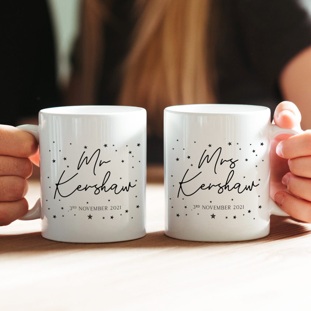 Personalised Mr & Mrs Wedding Mug Gifts