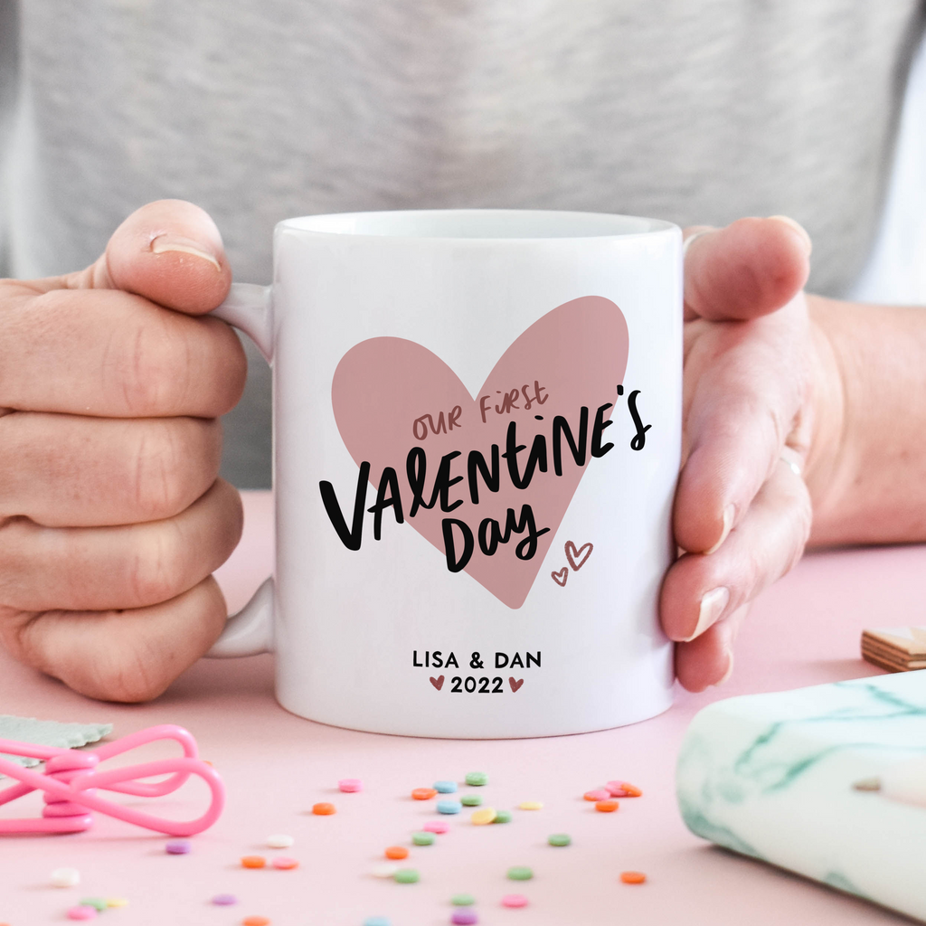 Personalised "Our First Valentine's Day" together mug valentine's gift