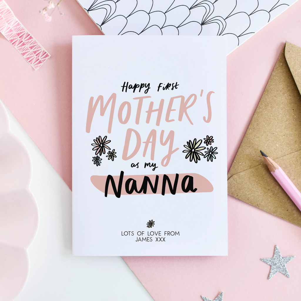 Personalised First Mother's Day Card for Nanna - Studio Yelle