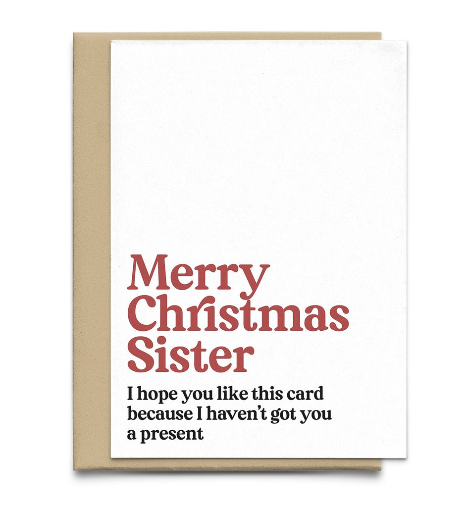 Funny Christmas Card For Sister - Studio Yelle