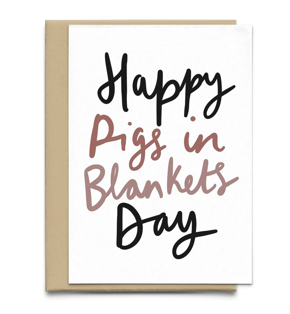 Happy Pigs In Blankets Day Funny Christmas Card - Studio Yelle
