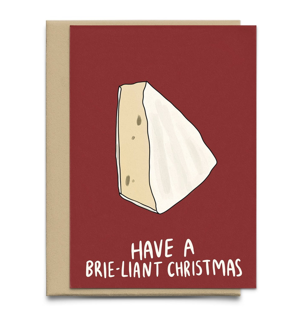 Have A Brie-Liant Punny Christmas Card - Studio Yelle