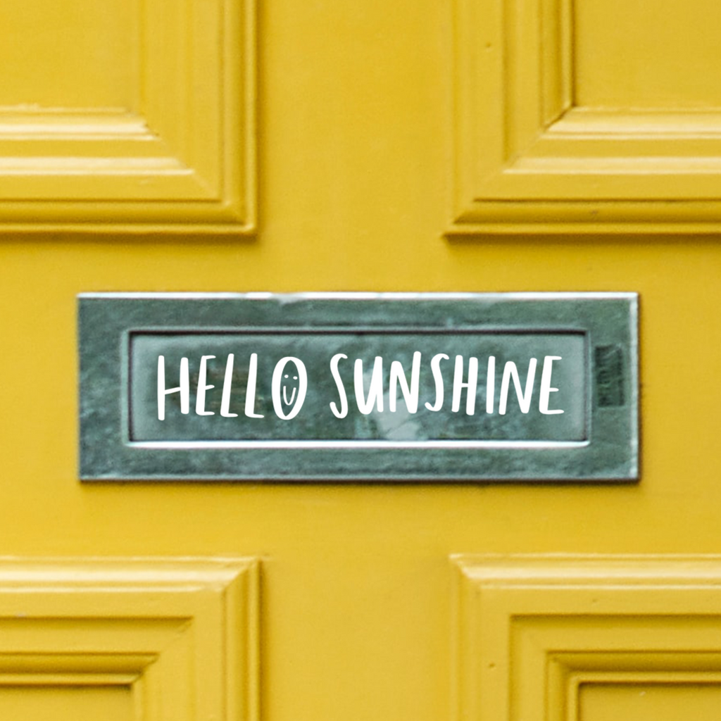 Hello Sunshine Positive Letterbox Decal