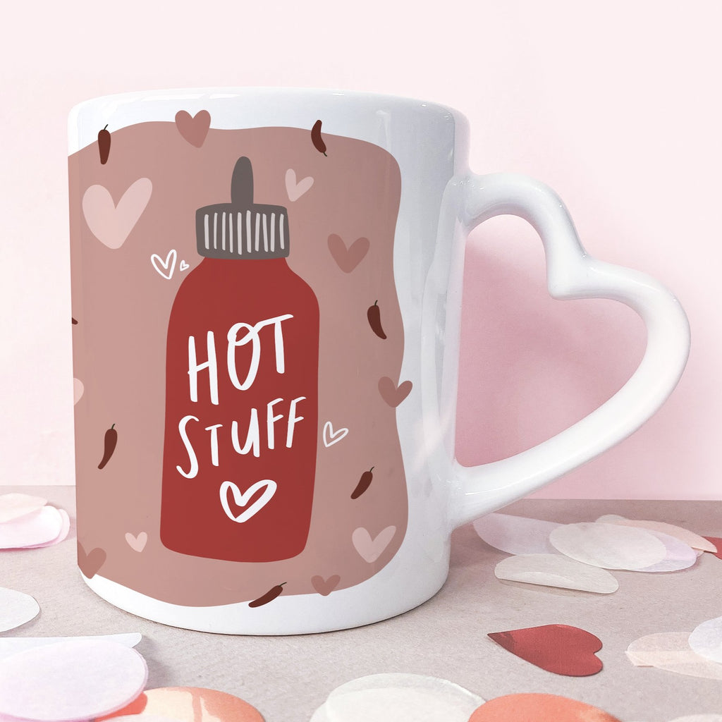 Hot Stuff 11oz Ceramic Heart Handle Mug - Studio Yelle
