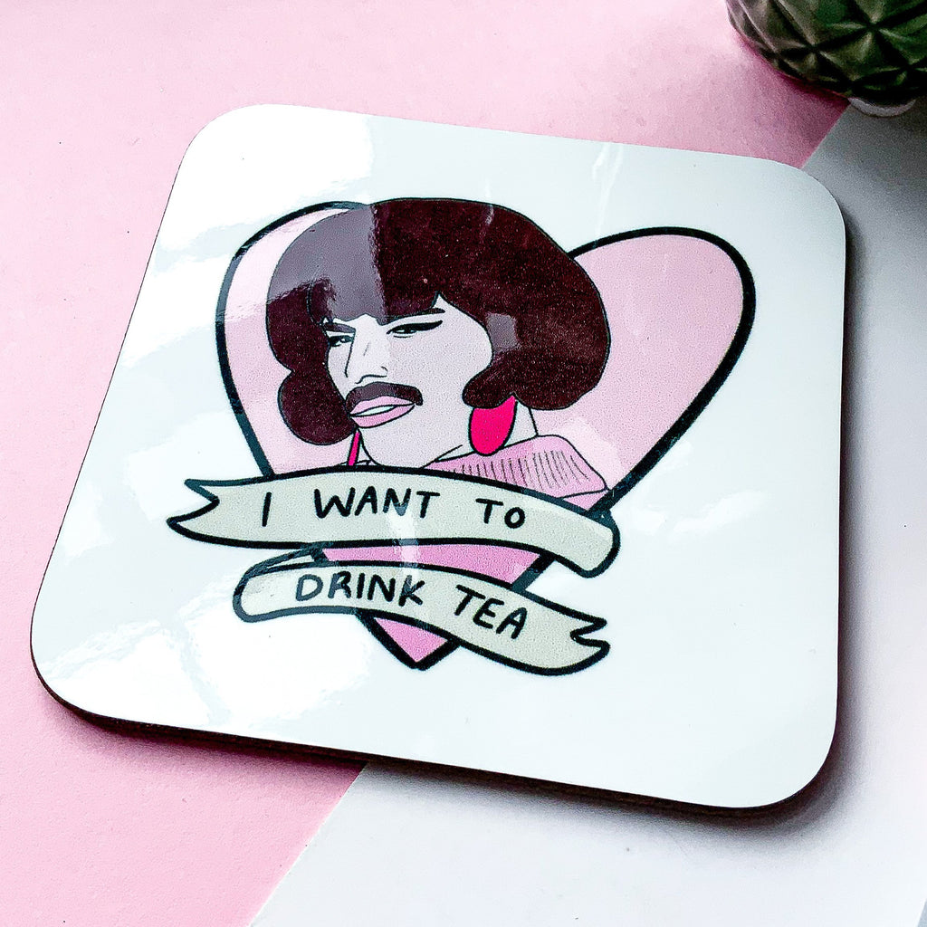 "I Want To Drink Tea" Freddie Mercury Coaster - Studio Yelle