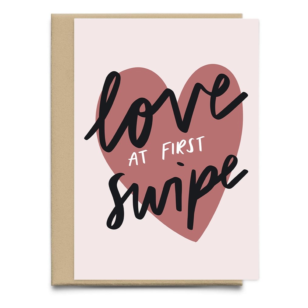 Love At First Swipe Funny Valentine's Day Card - Studio Yelle
