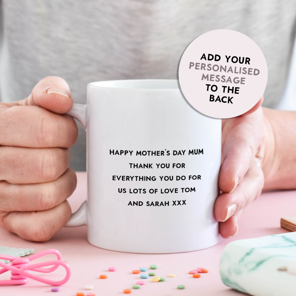 Personalised message mug