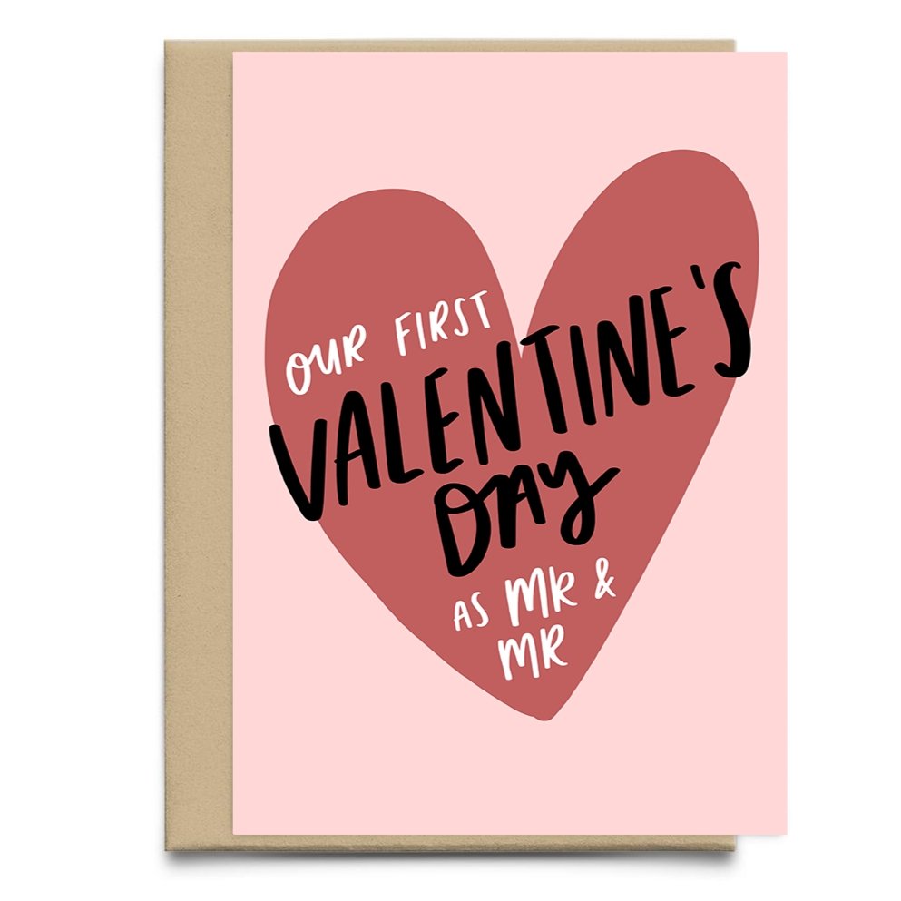 Our First Valentine's As Mr & Mr Card - Studio Yelle first valentine's day card