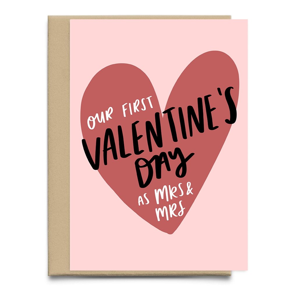 Our First Valentine's As Mrs & Mrs first valentine's day Card - Studio Yelle