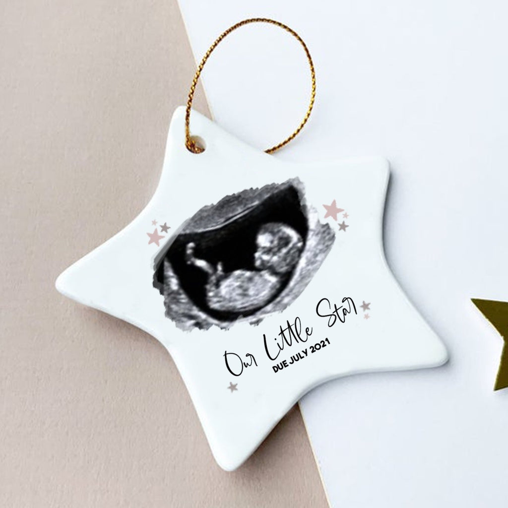 Personalised Baby Announcement Star Bauble - Studio Yelle