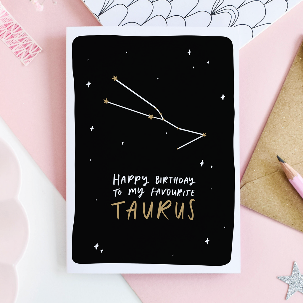 Happy Birthday To My Favourite Taurus Card April / May by Studio Yelle