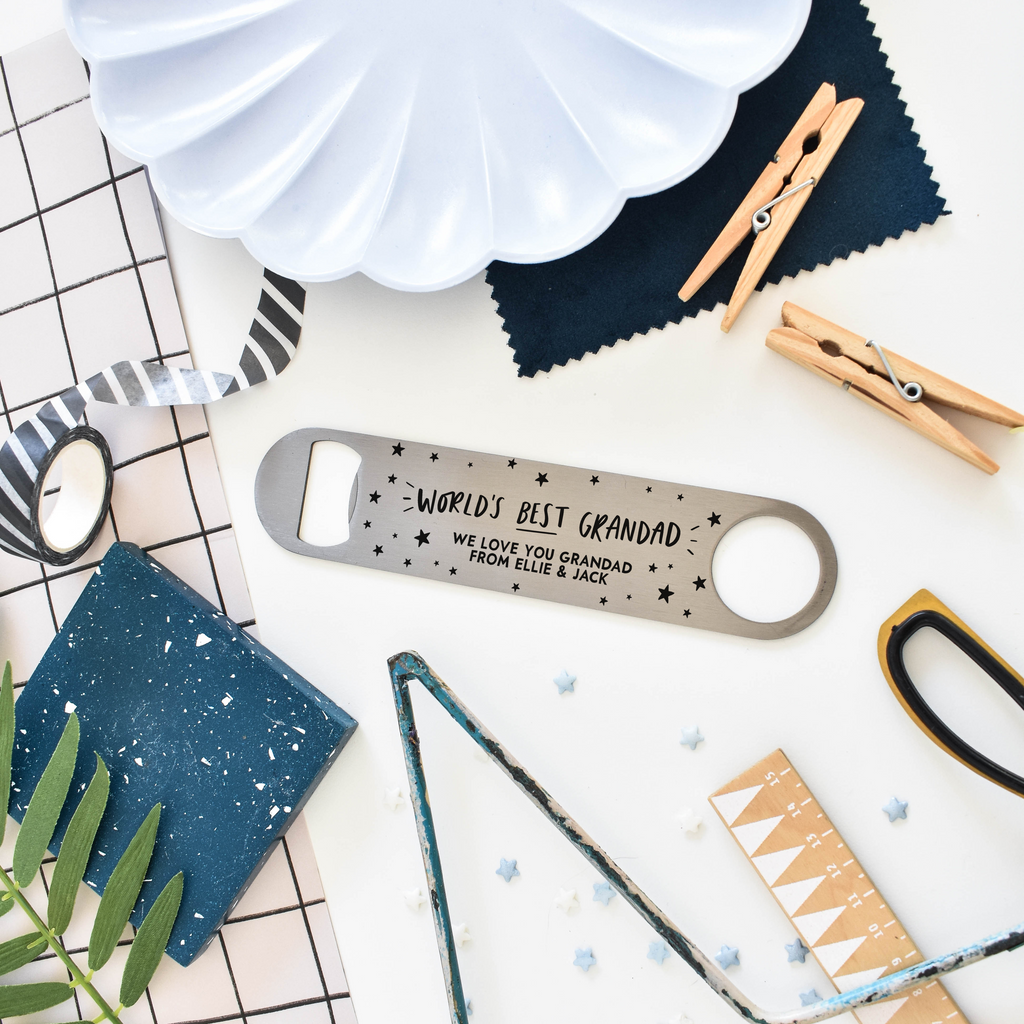 Personalised World's Best Grandad Bottle Opener