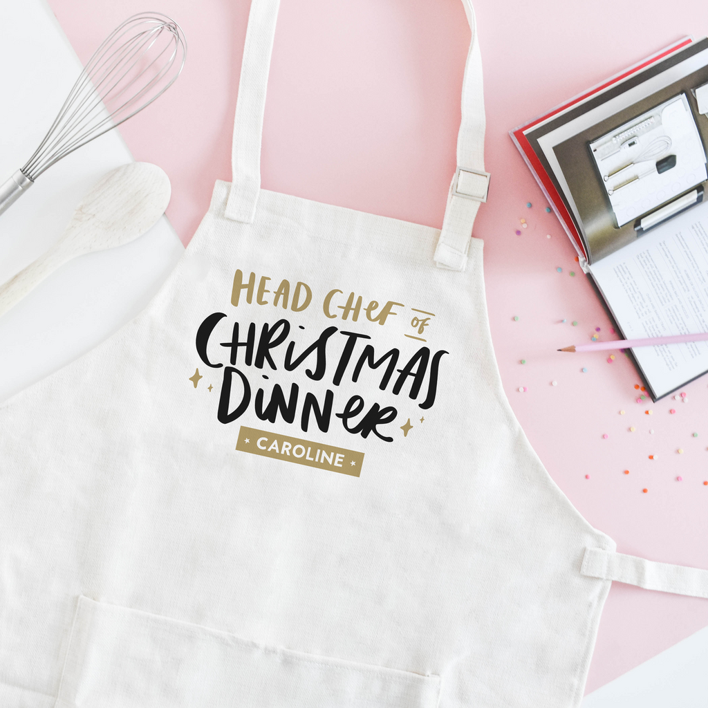 Personalised Apron Head Chef of Christmas Dinner 